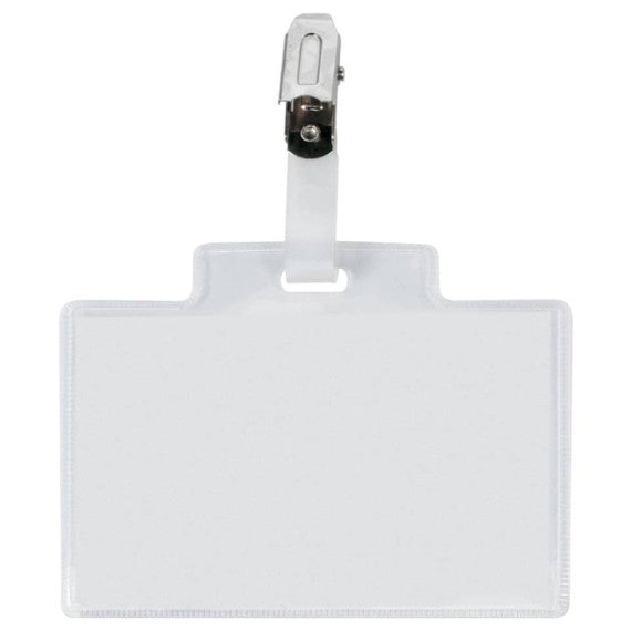 Targa portabadge con clip Sei Rota PASS 3M - formato 9,5x6 cm - conf. 100 pezzi - 318007 CF.6