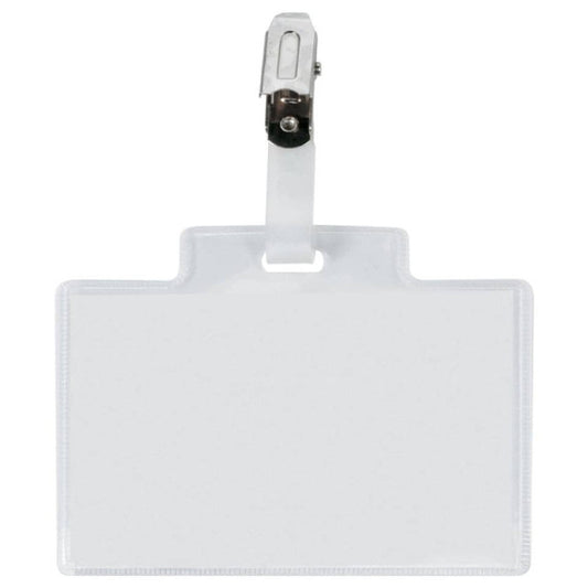 Targa portabadge con clip Sei Rota PASS 3M - formato 9,5x6 cm - conf. 100 pezzi - 318007 CF.6