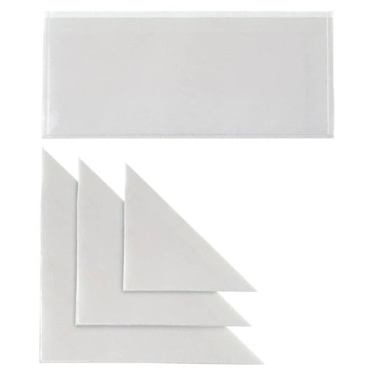 Tasca autoadesiva triangolare Sei Rota formato 22x10 cm - conf. 10 pezzi - 318126 CF50 /14