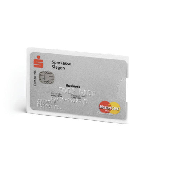 Tasca porta carte di credito DURABLE RFID SECURE CONFEZIONE RETAIL trasparente 54x86mm  conf. 3 - 890319