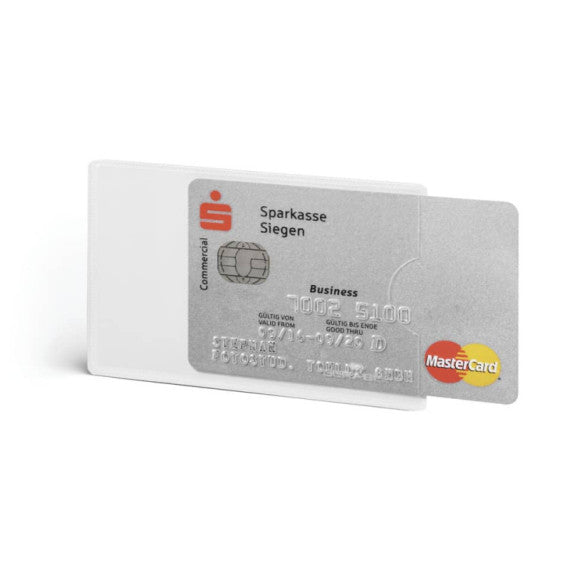 Tasca porta carte di credito DURABLE RFID SECURE CONFEZIONE RETAIL trasparente 54x86mm  conf. 3 - 890319