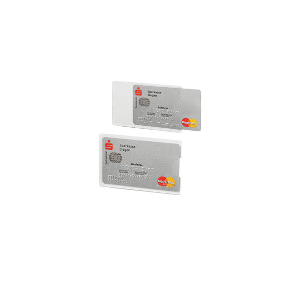 Tasca porta carte di credito RFID Secure - PPL - 5,4x8,7 cm - trasparente/argento - Durable