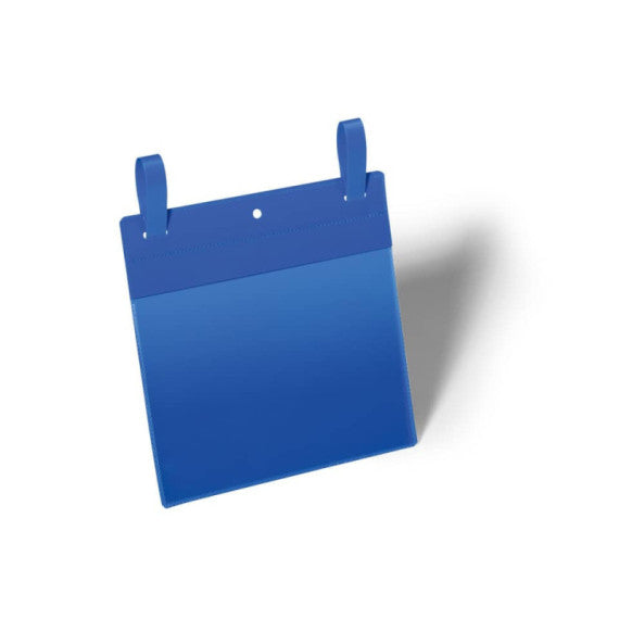 Tasche per identificazione Durable con fascette di aggancio blu f.to esterno mm 223x380- inserto A5 orizz. Cf 50- 174907