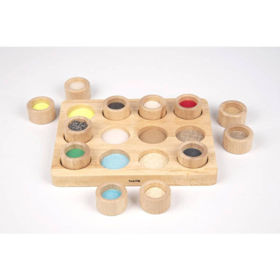 Tasselli in legno Commotion TickiT con superfici diverse per il gioco del memo tattile - 72101