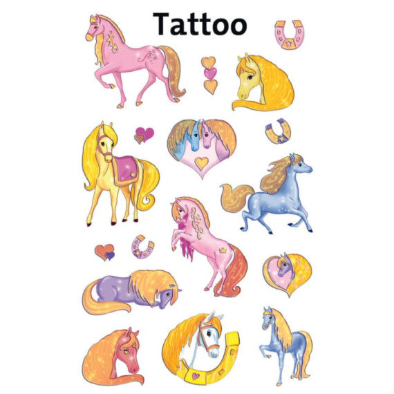 Tatuaggi Avery Kid assortiti - 1 foglio - cavalli 56681