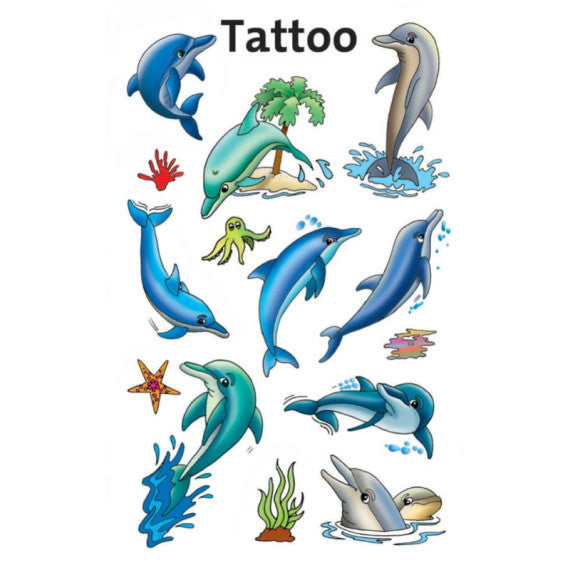 Tatuaggi Avery Kid assortiti - 1 foglio - delfini 56439