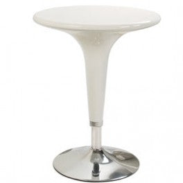 TAVOLO BAR 60cm in ABS e ACCIAIO H7292cm BIANCO