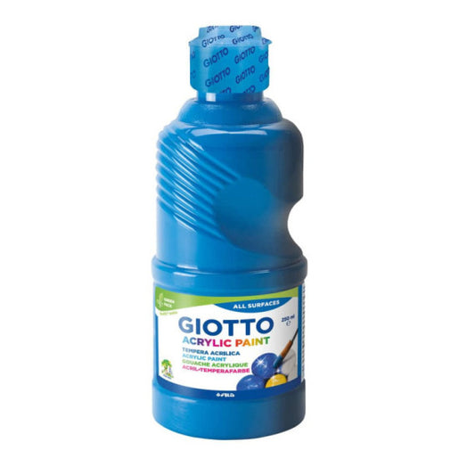 Tempera acrilica Giotto in flacone da 250 ml ciano - F534015