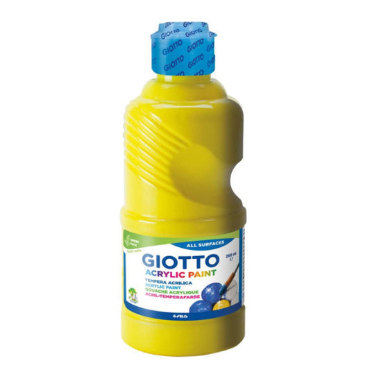 Tempera acrilica Giotto in flacone da 250 ml giallo - F534002