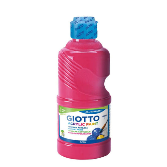 Tempera acrilica Giotto in flacone da 250 ml magenta - F534010