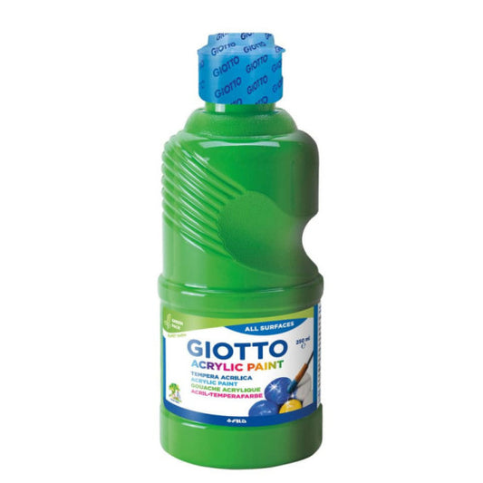 Tempera acrilica Giotto in flacone da 250 ml verde - F534012