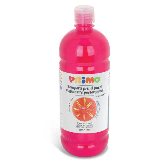 Tempera brillante in bottiglia in PET Primo Primi Passi 1000 ml magenta 204BR1000301