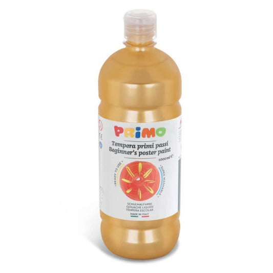 Tempera brillante in bottiglia in PET Primo Primi Passi 1000 ml oro 204BR1000920