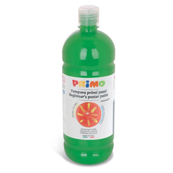 Tempera brillante in bottiglia in PET Primo Primi Passi 1000 ml verde brillante - 204BR1000610