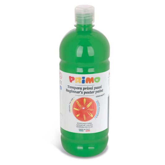 Tempera brillante in bottiglia in PET Primo Primi Passi 1000 ml verde brillante - 204BR1000610