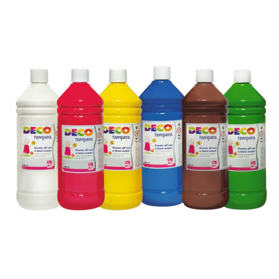Tempera Deco Deco in flacone da 1000 ml blu cyan 08808/21