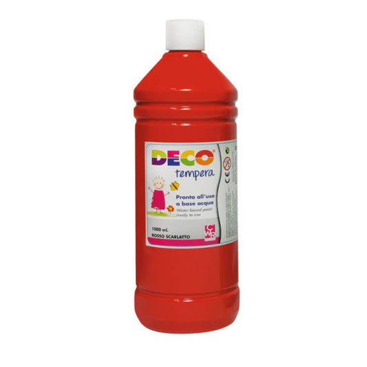 Tempera Deco Deco in flacone da 1000 ml rosso scarlatto 08808/08
