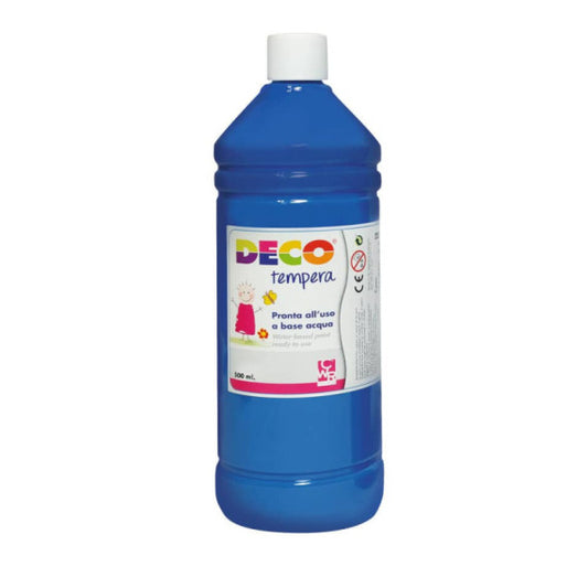 Tempera Deco Deco in flacone da 500 ml blu cyan PF550/21