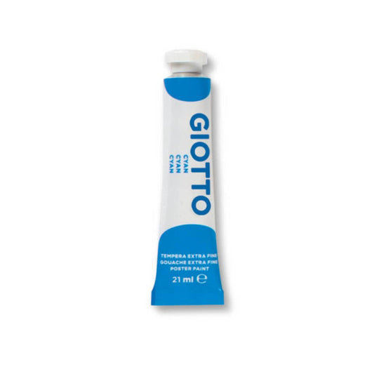 Tempera Giotto Extra ultrafine in tubetto 21 ml ciano F35501500