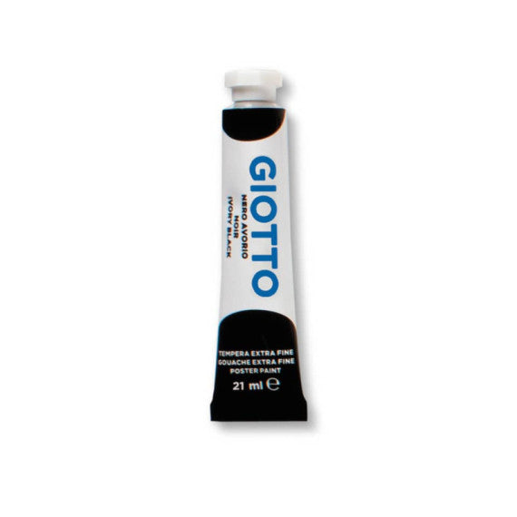 Tempera Giotto Extra ultrafine in tubetto 21 ml nero - F35502400