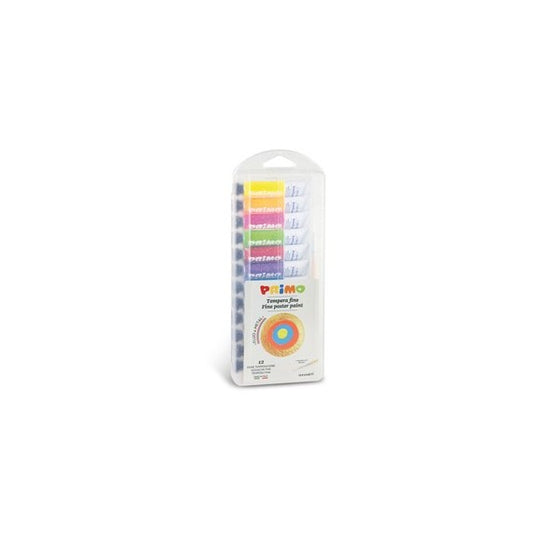 Tempera in tubetto - 12 ml - fluo / metal - Primo - scatola 12 pezzi