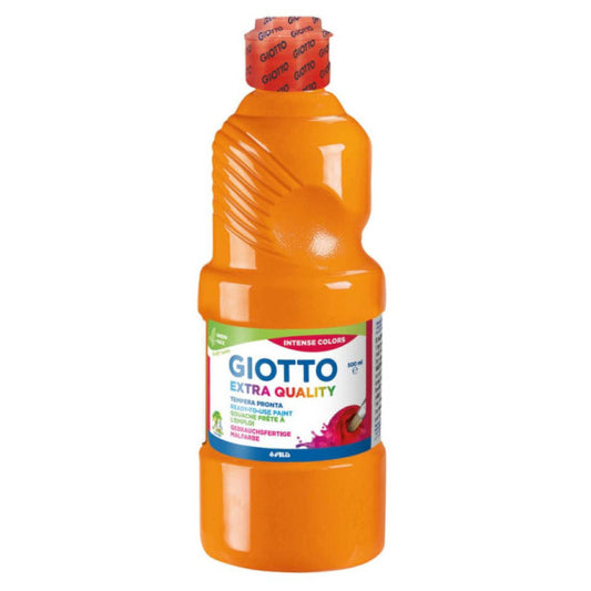 Tempera pronta Giotto Extra Quality in flacone 500 ml arancione - F53280500