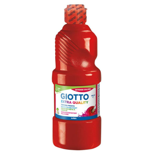 Tempera pronta Giotto Extra Quality in flacone 500 ml rosso vermiglione - F532807