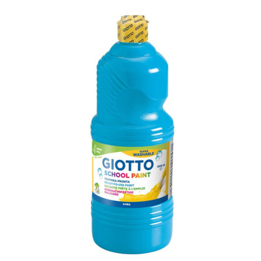 Tempera pronta Giotto School Paint in flacone 1 L ciano - F535515
