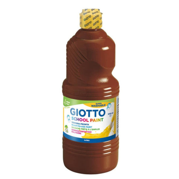 Tempera pronta Giotto School Paint in flacone 1 L marrone - F535528