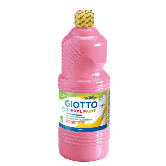 Tempera pronta Giotto School Paint in flacone 1 L rosa - F535506