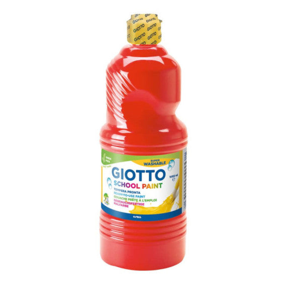 Tempera pronta Giotto School Paint in flacone 1 L rosso scarlatto - F535508
