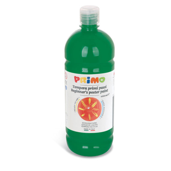Tempera pronta Primi Passi - 1 L - colori assortiti - Primo - conf. 6 pezzi