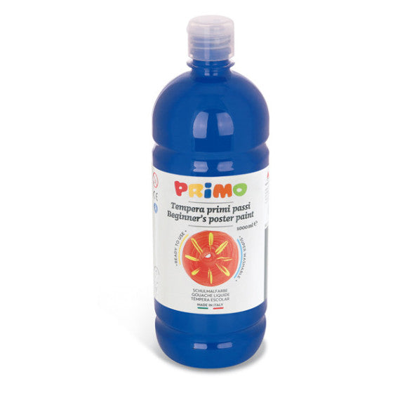 Tempera pronta Primi Passi - 1 L - colori assortiti - Primo - conf. 6 pezzi