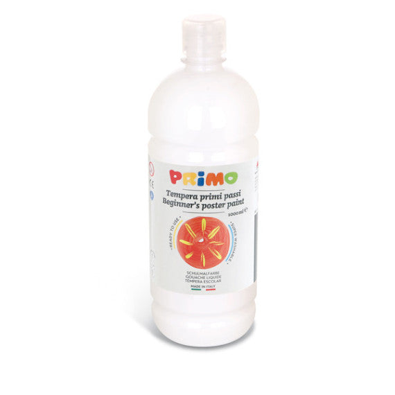 Tempera pronta Primi Passi - 1 L - colori assortiti - Primo - conf. 6 pezzi