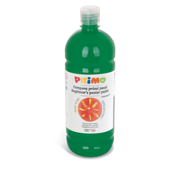 Tempera pronta Primi Passi - 1 L - colori assortiti - Primo - conf. 6 pezzi