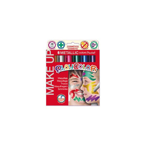 Tempera solida Make Up - cosmetica - Instant - astuccio 6 colori metallic