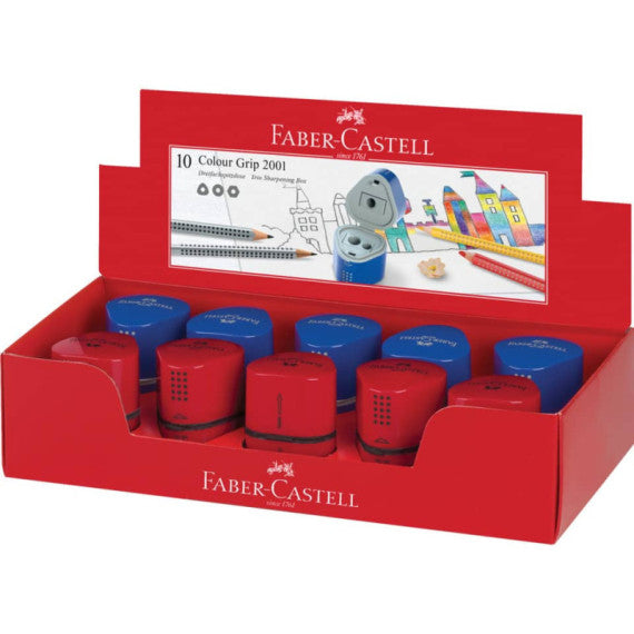 Temperamatite 3 fori Faber-Castell Grip 2001 rosso/blu assortiti 183801
