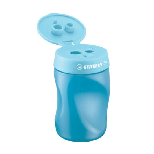 Temperamatite a 3 fori Stabilo Easy con serbatoio per mancini - conf. 3 pezzi - 4501/2