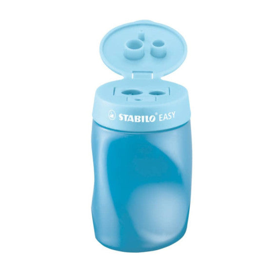 Temperamatite a 3 fori Stabilo Easy con serbatoio per mancini - conf. 3 pezzi - 4501/2