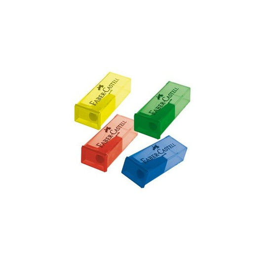 Temperamatite con contenitore - 1 foro - Faber Castell - conf. 25 pezzi