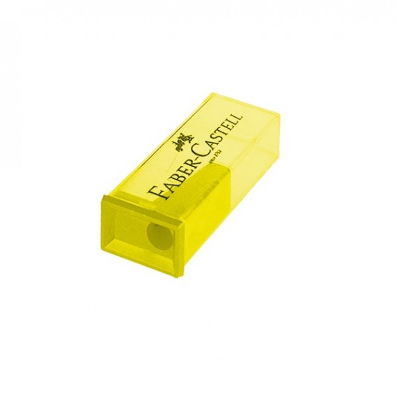 Temperamatite con contenitore - 1 foro - Faber Castell - conf. 25 pezzi