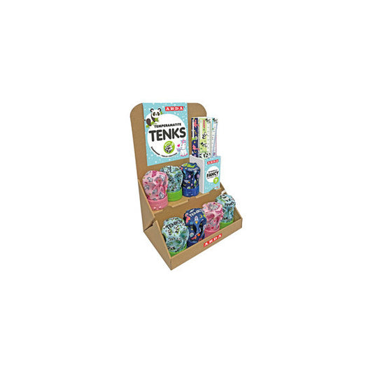 TemperamatiteTenks Fancy e Righe 16cm  - colori assortiti - Arda - display Voilà 48 pezzi totali