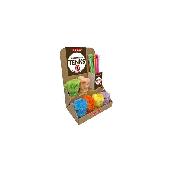 TemperamatiteTenks Peluche e Righe 16cm  - colori assortiti - Arda - display Voilà 48 pezzi totali