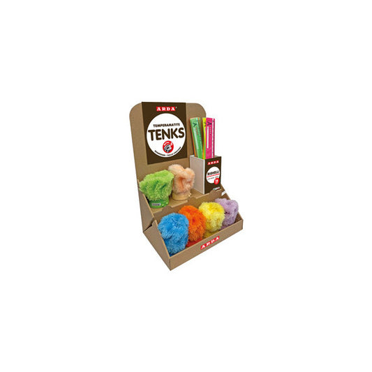 TemperamatiteTenks Peluche e Righe 16cm  - colori assortiti - Arda - display Voilà 48 pezzi totali
