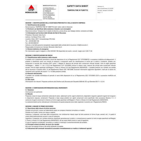 Tempere 12 ml - scatola in polipropilene 12 tubetti + 1 pennello Primo assortiti 448T12AP