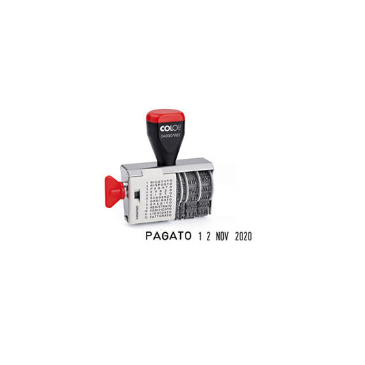 Timbro 04000/WD datario + Polinomio - 12 diciture 4 mm - Colop®