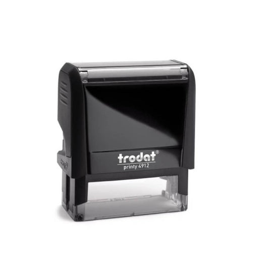 Timbro autoinchiostrante personalizzabile a 5 righe TRODAT PRINTY 4912 in plastica 47x18 mm nero - 43071