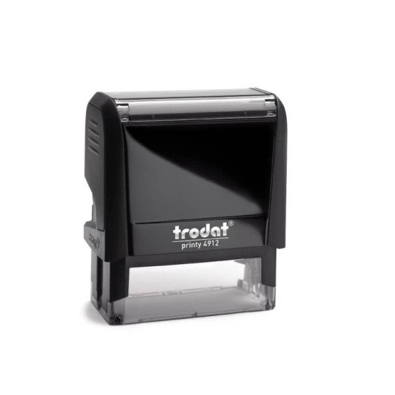 Timbro autoinchiostrante personalizzabile a 5 righe TRODAT PRINTY 4912 in plastica 47x18 mm nero - 43071