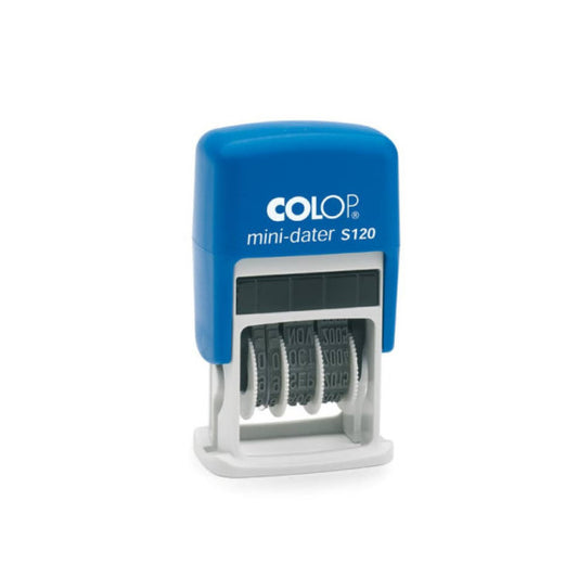 Timbro Colop S120 autoinchiostrante - carattere 8x45 mm mini datario S120