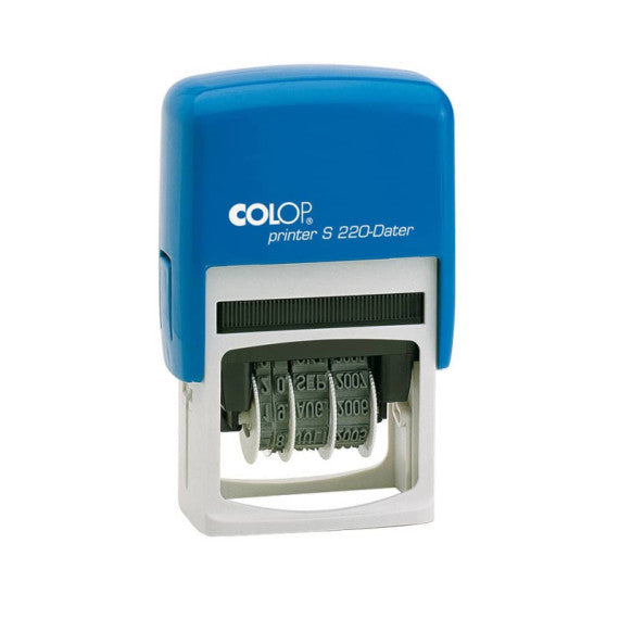 Timbro Colop S220 autoinchiostrante datario -  carattere 4x25 mm datario piastra non personalizzabile - S220BLS